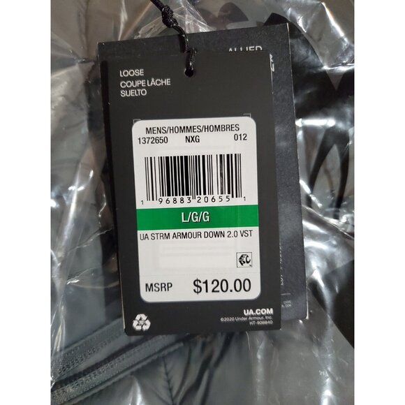 NEW Under Armour Men's Sleeveless Storm Armour Down 2.0 Vest Gray Size Large - Picture 4 of 8